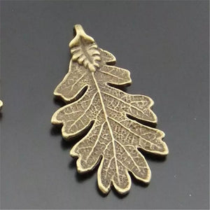 10pcs/pack Antique bronze alloy daisy leaf Necklace pandent Vintage Jewelry Findings Handmade Crafts Bracelet Dec 01329 44*27mm - Essential Love Store