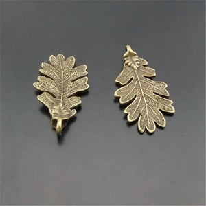 10pcs/pack Antique bronze alloy daisy leaf Necklace pandent Vintage Jewelry Findings Handmade Crafts Bracelet Dec 01329 44*27mm - Essential Love Store