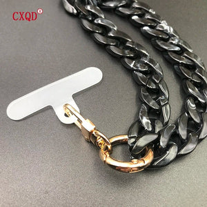 120cm Bevel Design Anti-lost Phone Lanyard Rope Neck Strap Colorful Portable Acrylic Cell Phone Chain Accessories Gifts Outdoor - Essential Love Store