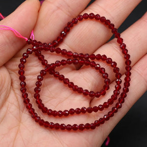 125 Pieces Spinel Beads Crystal Beads Loose DIY Jewelry Making Bracelet Necklace Accessories 3mm Length 38cm - Essential Love Store
