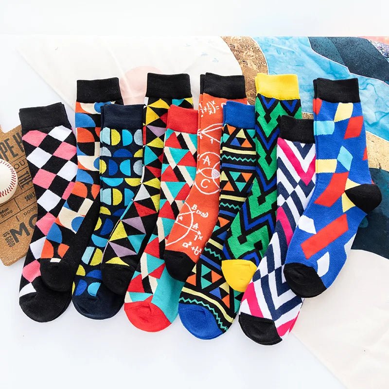 1pair PLUS SIZE 41-46 Combed Cotton Fashion Hip Hop Man woman Socks Harajuku fruit Skateboard animal Happy Socks Funny Sokken - Essential Love Store