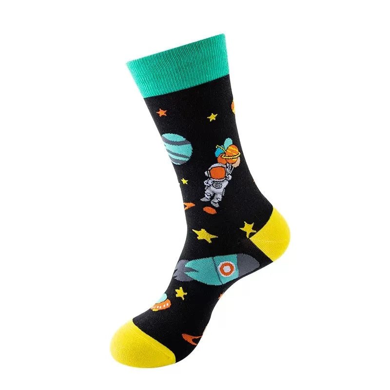 1pair PLUS SIZE 41-46 Combed Cotton Fashion Hip Hop Man woman Socks Harajuku fruit Skateboard animal Happy Socks Funny Sokken - Essential Love Store