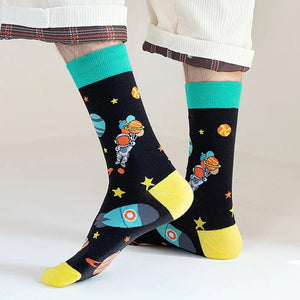 1pair PLUS SIZE 41-46 Combed Cotton Fashion Hip Hop Man woman Socks Harajuku fruit Skateboard animal Happy Socks Funny Sokken - Essential Love Store