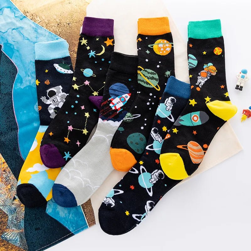 1pair PLUS SIZE 41-46 Combed Cotton Fashion Hip Hop Man woman Socks Harajuku fruit Skateboard animal Happy Socks Funny Sokken - Essential Love Store