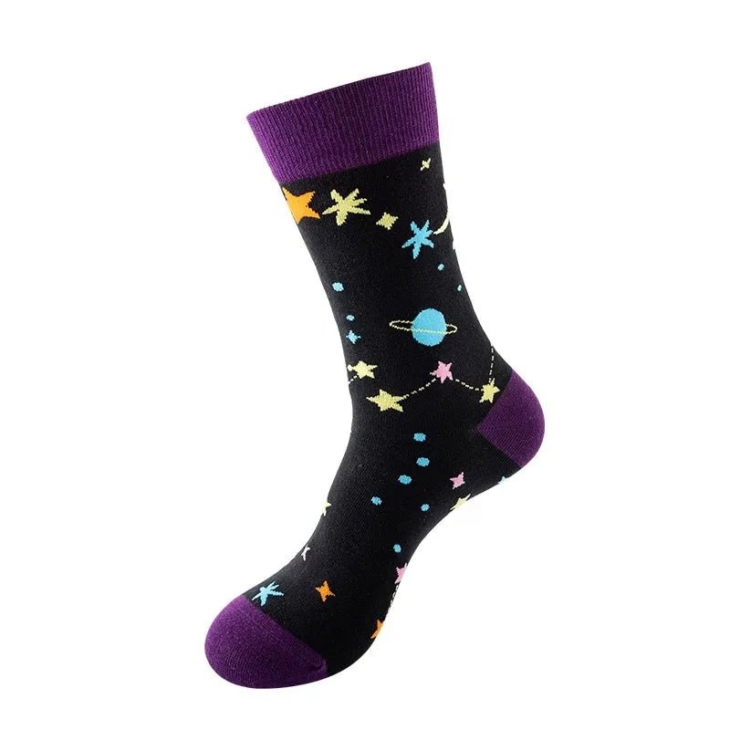 1pair PLUS SIZE 41-46 Combed Cotton Fashion Hip Hop Man woman Socks Harajuku fruit Skateboard animal Happy Socks Funny Sokken - Essential Love Store