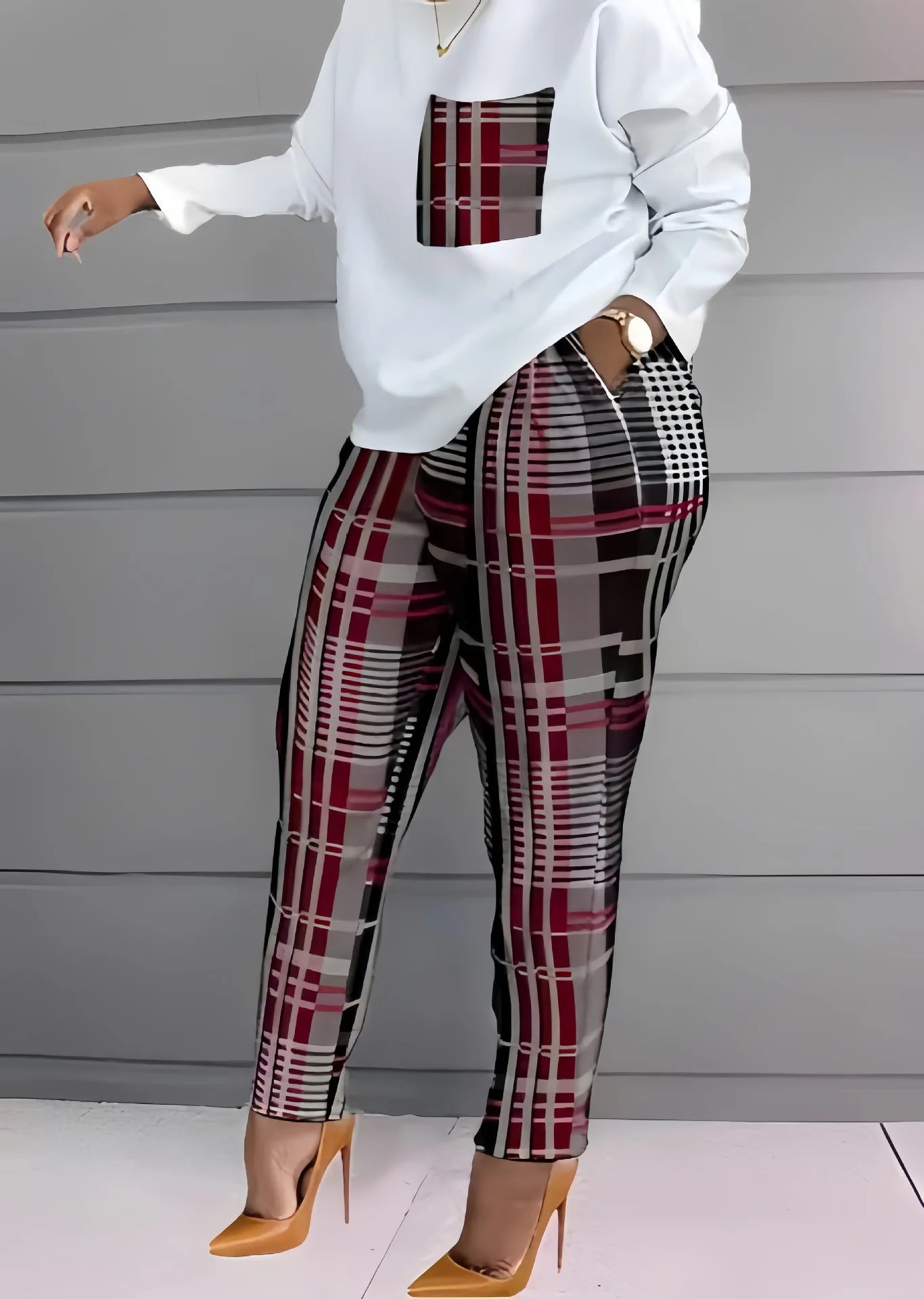 2 Piece Sets Womens Outfits 2023 Autumn Winter New Print Long Sleeve Top & Fashion Pants Set Casual Suits Streetwear Y2k Clothes - Essential Love Store
