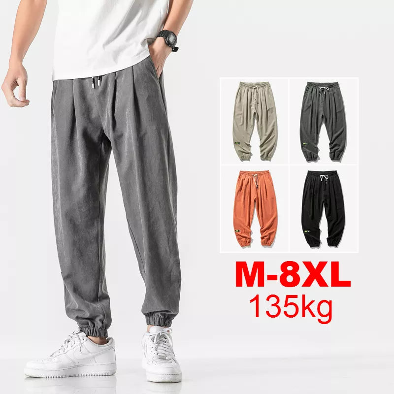 Big 5XL 6XL 7XL 8XL Men Casual New Solid Sweatpants Mens Hip Hop Casual Harem Pants Streetwear Male Trousers Plus Size Bottoms