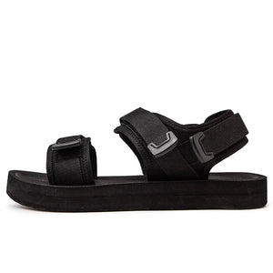 Plus Big Size 48 49 50 Pure Black Men Casual Sandals Summer Shoes Soft Comfortable Breathable Sandalias Hombre