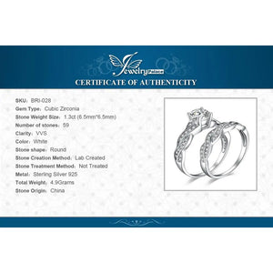 JewelryPalace 1.5ct Infinity Wedding Band Engagement Ring Set Cubic Zirconia Sumulated Diamond Love Knot Promise Ring for Women