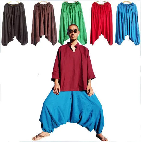 Large crotch pants ,harem pants ,plus size M-5XL men pants,dancing trousers,casual trousers Black green blue white