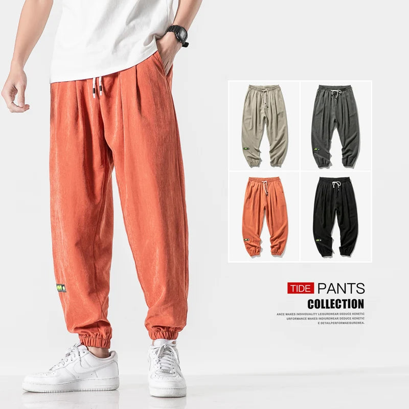 Big 5XL 6XL 7XL 8XL Men Casual New Solid Sweatpants Mens Hip Hop Casual Harem Pants Streetwear Male Trousers Plus Size Bottoms