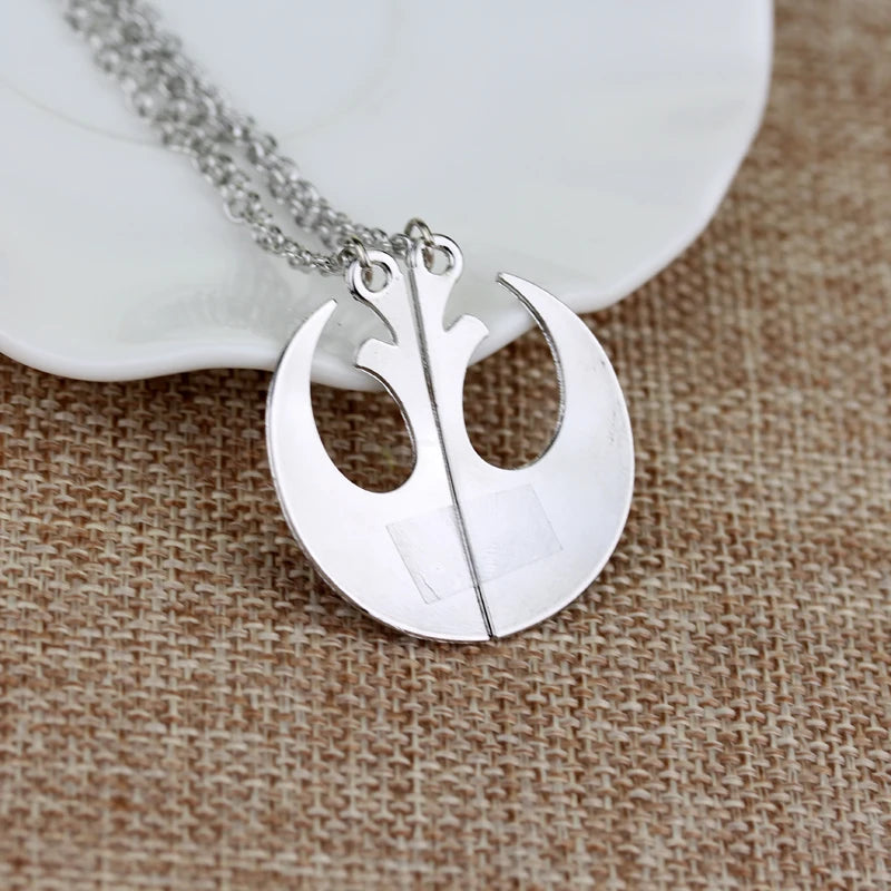 Star Wars Rebel Alliance Pendant Necklace I Love You I Know Lover's Couple Necklace Fashion Movie Jewelry