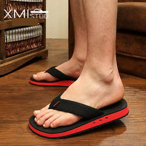 38-48 Plus Size Mens Slippers Male Summer Flip Flops Flat Heel Outside Beach Comfortable Light Breathable Man Shoes H20