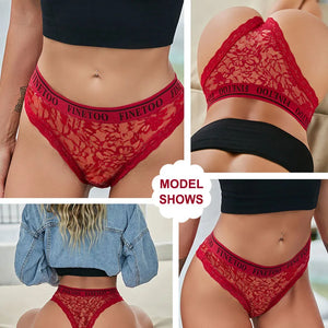 3PCS/Set Lace Panties Women Sexy Underwear Briefs Floral Lace Female Underpants Solid Color Intimate Lingerie Woman Panties M-XL