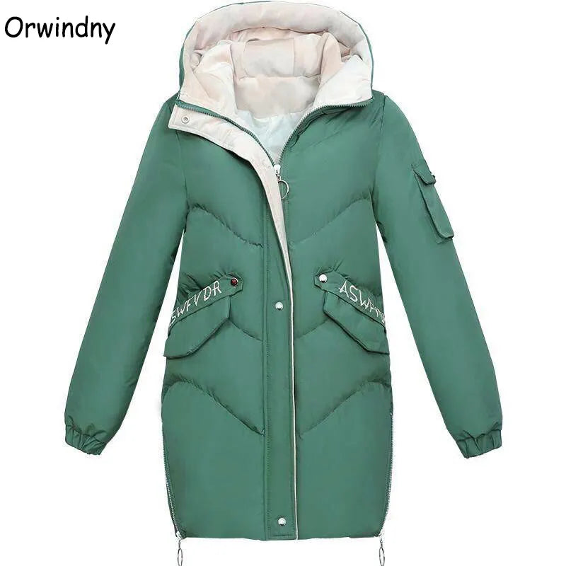 Orwindny Wadded Clothing Female 2023 New Women's Winter Jacket Cotton Jacket Slim Parkas Ladies Coats M-3XL