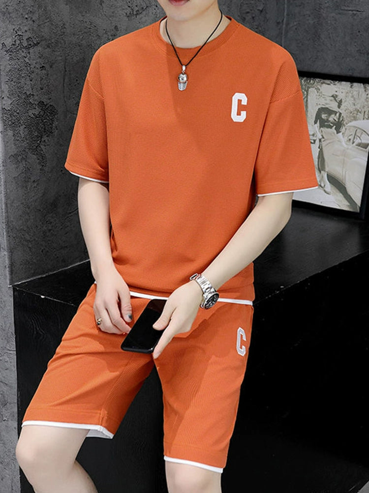 Fashion Brand Summer Two-Piece Casual Sports Suit