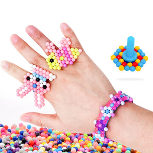 Kids Perler Pegboard Water Bead Animal Molds Accessories Magic Bead Jigsaw 3D Puzzle Educational Toys DIY Children Magic Beads