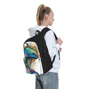 Dolphin Backpack Girl Grafitti Psychadelic Lightweight Backpacks Polyester Kawaii School Bags Workout Design Rucksack