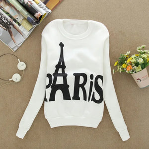 XUANSHOW 2022 Spring Autumn Women's Long Sleeved Sweatshirts Printed Paris Pullover Sweatshirts Clothing Sudaderas Mujer