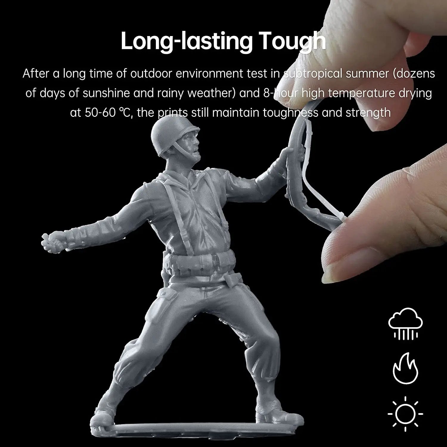 RESIONE Flexible Tough TH72 3D Resin with Long-Lasting Toughness and High Elongation For Elegoo Anycubic Resin 3d Photon Resin