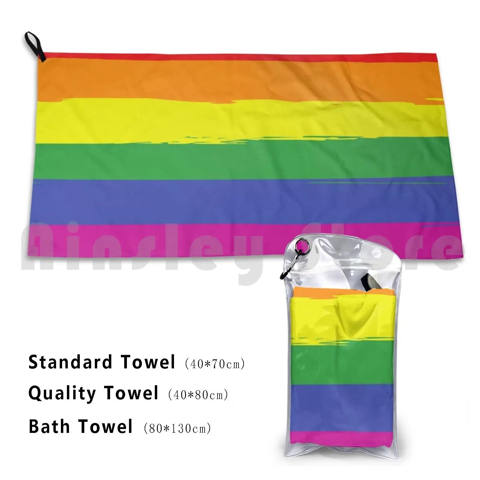 Pride Flag Bath Towel Beach Cushion 1739 Cloth Bear Bisexual Lbgt