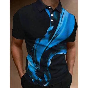 Fashion Men'S Polo Shirt 3d Silk Printed Summer Casual Short Sleeved Street Designer Oversized Shirt High-Quality Men'S Clothing