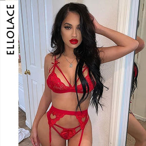 Ellolace Heart Lingerie Sets