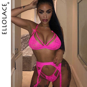 Ellolace Heart Lingerie Sets