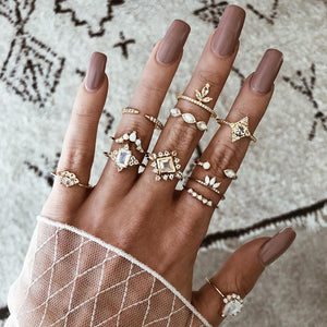 Trendy Boho Midi Knuckle Ring Set