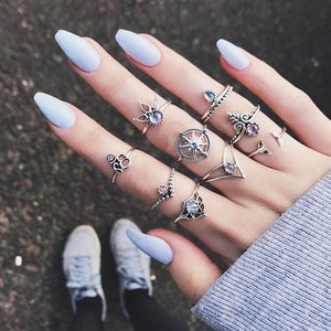 Trendy Boho Midi Knuckle Ring Set