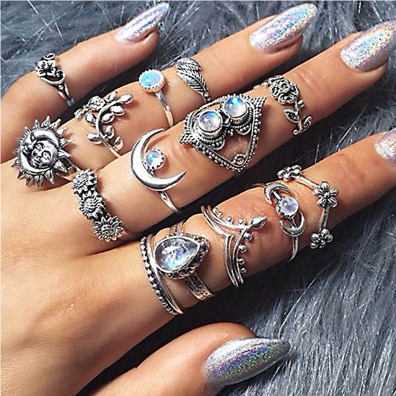 Trendy Boho Midi Knuckle Ring Set