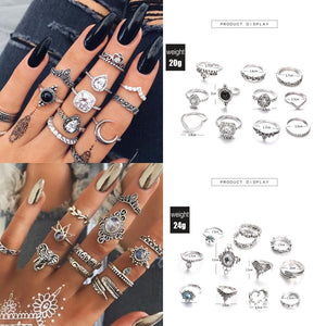 Trendy Boho Midi Knuckle Ring Set