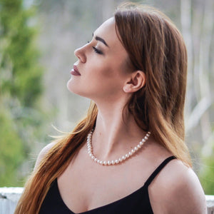 Elegant Big White Imitation Pearl Beads Choker Clavicle Chain Necklace For Women Wedding Jewelry Collar 2021 New