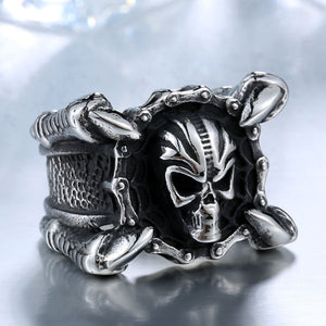 Beier New Motor Biker Chain Skull Ring 316L Stainless Steel Women Mens Sharp Claws  Cool Party Jewelry Wholesale BR8-448