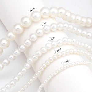 Elegant Big White Imitation Pearl Beads Choker Clavicle Chain Necklace For Women Wedding Jewelry Collar 2021 New