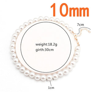 Elegant Big White Imitation Pearl Beads Choker Clavicle Chain Necklace For Women Wedding Jewelry Collar 2021 New