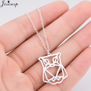 Origami Stainless Steel Animal Pendant Necklace